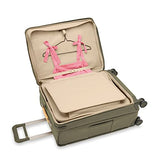 Briggs & Riley 26" Medium Expandable Spinner - Checked Luggage for Travel, Suitcases with Wheels, Softside Rolling Bag for Men & Women, Self - Repairing Zipper - Baseline Collection, Olive