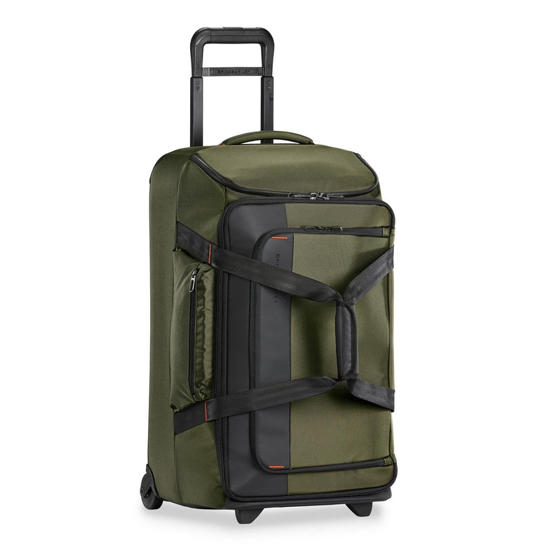 Briggs & Riley 27" Medium Upright Duffle - Checked Luggage for Travel, Suitcases with Wheels, Softside Rolling Bag for Men & Women, Self - Repairing Zipper - ZDX Collection, Hunter