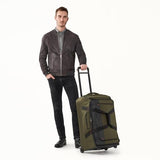 Briggs & Riley 27" Medium Upright Duffle - Checked Luggage for Travel, Suitcases with Wheels, Softside Rolling Bag for Men & Women, Self - Repairing Zipper - ZDX Collection, Hunter