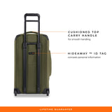 Briggs & Riley 27" Medium Upright Duffle - Checked Luggage for Travel, Suitcases with Wheels, Softside Rolling Bag for Men & Women, Self - Repairing Zipper - ZDX Collection, Hunter