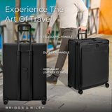 Briggs & Riley 31" Extra Large Expandable Spinner - Checked Luggage for Travel, Suitcases with Wheels, Softside Rolling Bag for Men & Women, Self - Repairing Zipper - Baseline Collection, Black