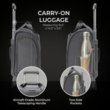 Briggs & Riley Cabin Spinner - Carry On Luggage for Travel, Suitcases with Wheels, Softside Rolling Bag for Men & Women, Fits Under Plane Seat, Interlocking Handle - Baseline Collection, Steel Gray