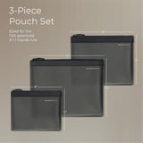 Briggs & Riley Carry On Compression Packing Cube & Translucent Pouch Sets - Bag Organizers for Suitcase & Luggage, Travel Essentials for Women & Men, Pack Accessories for Vacation - 6 - Piece, Black