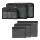 Briggs & Riley Carry On Compression Packing Cube & Translucent Pouch Sets - Bag Organizers for Suitcase & Luggage, Travel Essentials for Women & Men, Pack Accessories for Vacation - 6 - Piece, Black