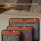 Briggs & Riley Compression Packing Cube Set - Bag Organizer for Check In Suitcase & Luggage, For Women & Men, Pack Accessories for Vacation - Travel Must Haves, 3 - Piece, Canyon