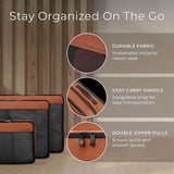 Briggs & Riley Compression Packing Cube Set - Bag Organizer for Check In Suitcase & Luggage, For Women & Men, Pack Accessories for Vacation - Travel Must Haves, 3 - Piece, Canyon