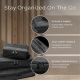 Briggs & Riley Compression Packing Cube Sets for Carry On & Checked Luggage - Bag Organizers for Suitcases, Travel Essentials for Women & Men, Pack Accessories for Vacation - 6 - Piece, Black