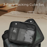 Briggs & Riley Compression Packing Cube Sets for Carry On & Checked Luggage - Bag Organizers for Suitcases, Travel Essentials for Women & Men, Pack Accessories for Vacation - 6 - Piece, Black