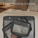 Briggs & Riley Compression Packing Cube Sets for Carry On & Checked Luggage - Bag Organizers for Suitcases, Travel Essentials for Women & Men, Pack Accessories for Vacation - 6 - Piece, Black