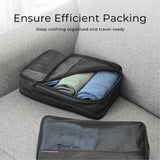 Briggs & Riley Compression Packing Cube Sets for Carry On & Checked Luggage - Bag Organizers for Suitcases, Travel Essentials for Women & Men, Pack Accessories for Vacation - 6 - Piece, Black