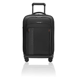 Briggs & Riley Domestic 22" Carry On Expandable Spinner - Luggage for Travel, Suitcases with Wheels, Softside Rolling Bag for Men & Women - ZDX Collection, Black