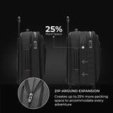 Briggs & Riley Domestic 22" Carry On Expandable Spinner - Luggage for Travel, Suitcases with Wheels, Softside Rolling Bag for Men & Women - ZDX Collection, Black