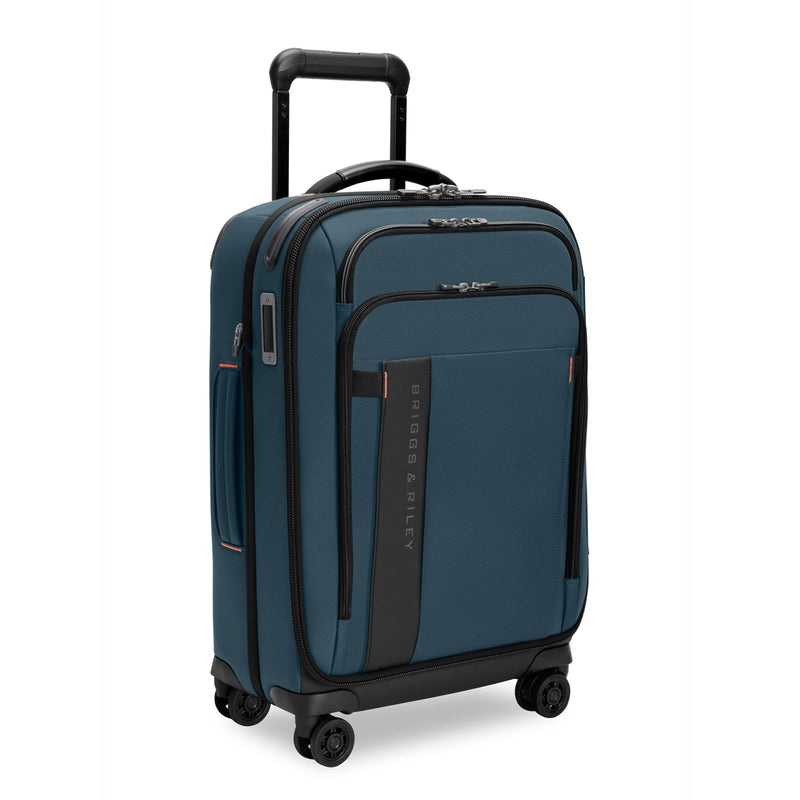 Briggs & Riley Domestic 22" Carry On Expandable Spinner - Luggage for Travel, Suitcases with Wheels, Softside Rolling Bag for Men & Women - ZDX Collection, Ocean