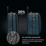 Briggs & Riley Domestic 22" Carry On Expandable Spinner - Luggage for Travel, Suitcases with Wheels, Softside Rolling Bag for Men & Women - ZDX Collection, Ocean