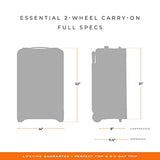 Briggs & Riley Essential 22" 2 - Wheel Expandable Carry On - Luggage for Travel, Suitcases with Wheels, Softside Rolling Bag for Men & Women, Self - Repairing Zipper - Baseline Collection, Black