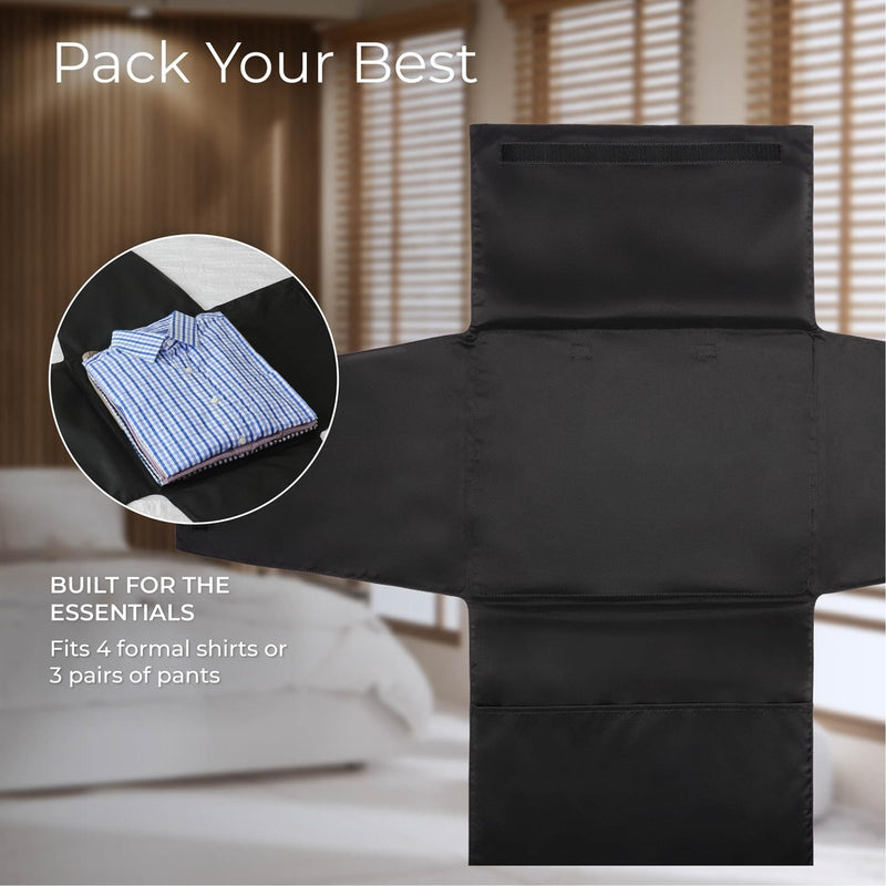 Briggs & Riley Essential 22" Carry On Expandable Spinner & Garment Folder - Luggage for Travel, Suitcase with Wheels, Roller for Men & Women, Shirts, Pants, & Clothes Carrier, Wrinkle Reducing - Black