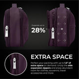 Briggs & Riley Expandable Essentials Kit - Toiletry Travel Bags for Women & Men, Organizer for Vacation, Compact Dopp Kit for Bathroom Accessories, Makeup, & Skincare - Baseline Collection, Plum