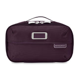 Briggs & Riley Expandable Essentials Kit - Toiletry Travel Bags for Women & Men, Organizer for Vacation, Compact Dopp Kit for Bathroom Accessories, Makeup, & Skincare - Baseline Collection, Plum