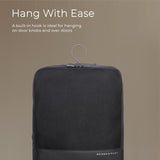 Briggs & Riley Hanging Laundry Compression Cube for Travel - Compression Packing Cube for Women & Men, Luggage & Suitcase Organizer Bag for Clothes, Includes Hook - Travel Essentials, Black