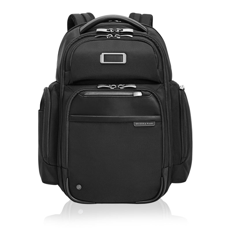Briggs & Riley Large Cargo Backpack for Women & Men - Laptop Backpack, For Work & Travel, Spacious & Durable, Padded Straps, Fits up to 17" Laptop - @work Collection, Black