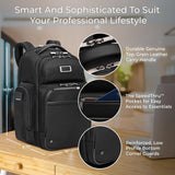 Briggs & Riley Large Cargo Backpack for Women & Men - Laptop Backpack, For Work & Travel, Spacious & Durable, Padded Straps, Fits up to 17" Laptop - @work Collection, Black