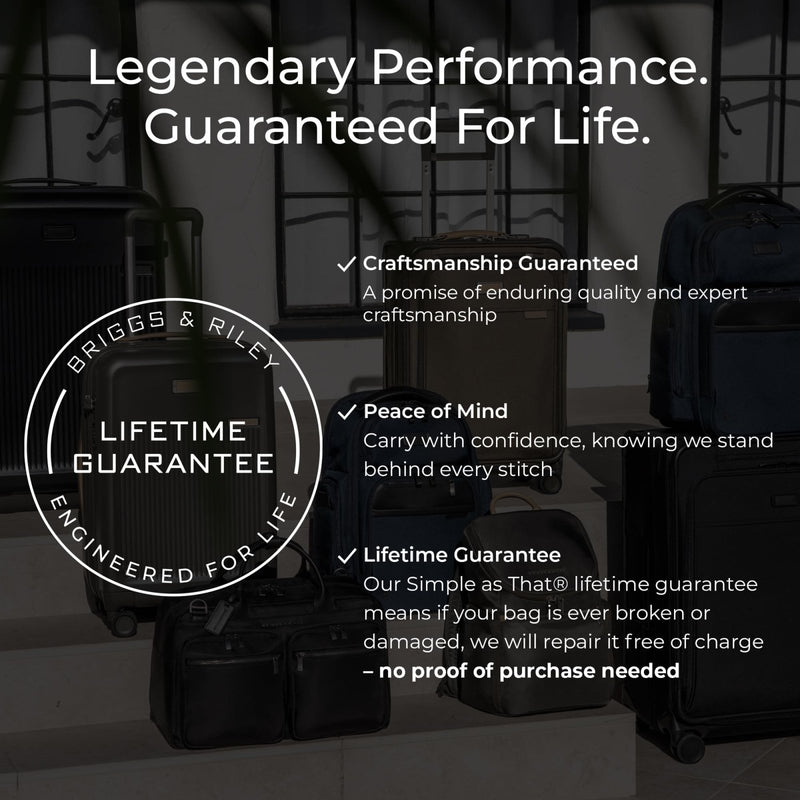 Briggs & Riley Large Spinner Briefcase - Carry On Luggage for Travel, Suitcase with Wheels, Softside Rolling Bag for Men & Women, Fits up to 17" Laptops, Interlocking Handle - @work Collection, Black