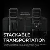 Briggs & Riley Large Spinner Briefcase - Carry On Luggage for Travel, Suitcase with Wheels, Softside Rolling Bag for Men & Women, Fits up to 17" Laptops, Interlocking Handle - @work Collection, Black