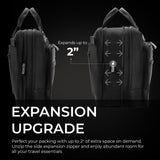 Briggs & Riley Medium Expandable Briefcase - Laptop Bag for Work & Travel, Briefcases for Men & Women, Includes Shoulder Strap, Self - Repairing Zipper, Fits up to 15" Computer - @work Collection, Black