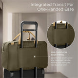 Briggs & Riley Multi - Pocket Cabin Bag - Carry On Luggage for Travel, Softside Bag for Men & Women, Fits in Overhead Bin, Two Slip Pockets, Fits up to 15" Laptop - Rhapsody Collection, Olive