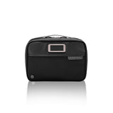 Briggs & Riley Tech Pouch Kit - Electronics Organizer Travel Case, Cable Storage Bag For Cords, Hard Drives, & Tech Accessories, Leather Touchpoints, Durable Fabric - @Work Collection, Black