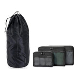 Briggs & Riley Travel Laundry Bag with Drawstring & Carry On Compression Packing Cube Set - Bag Organizer for Suitcase & Luggage, Travel Essentials for Women & Men, Pack Accessories for Vacation - Black