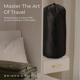 Briggs & Riley Travel Laundry Bag with Drawstring - Separate Used & Clean Clothes, Luggage & Suitcase Laundry Bag, Washable Nylon Fabric, Reusable - Luggage Accessories, Black