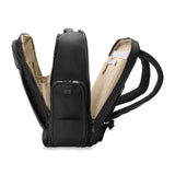 Briggs & Riley Traveler Backpack - Carry On Travel Backpack for Women & Men, Personal Item Travel Bag, Lightweight & Durable, Padded Straps, Fits up to 15" Laptop - Baseline Collection, Black
