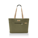 Briggs & Riley Traveler Tote Bag for Women & Men - Nylon Tote Bag for Weekend Travel & Work, Carry On Handbag, Smooth Zipper Closure, Leather Touchpoint - Baseline Collection, Olive