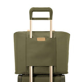 Briggs & Riley Traveler Tote Bag for Women & Men - Nylon Tote Bag for Weekend Travel & Work, Carry On Handbag, Smooth Zipper Closure, Leather Touchpoint - Baseline Collection, Olive