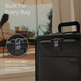 Briggs & Riley TSA Approved Cable Lock for Luggage & Suitcases - Travel Lock, 3 Digit Combination, Flexible Cable for Zippered Bags - Luggage Accessories, Black