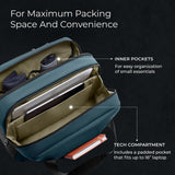 Briggs & Riley Underseat Cabin Bag - Carry On Luggage for Travel, Softside Bag for Men & Women, RFID Data Protection, Adjustable Shoulder Strap, Fits up to 16" Laptop - ZDX Collection, Ocean
