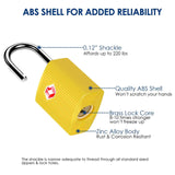 BRILLIRARE 4 Pack TSA Approved Luggage Locks with Keys, Travel Padlock, Zinc Alloy Waterproof Keyed Lock, TSA Outdoor Metal Lock for Lockers, Bags, Backpack, Gym, Gate - Yellow