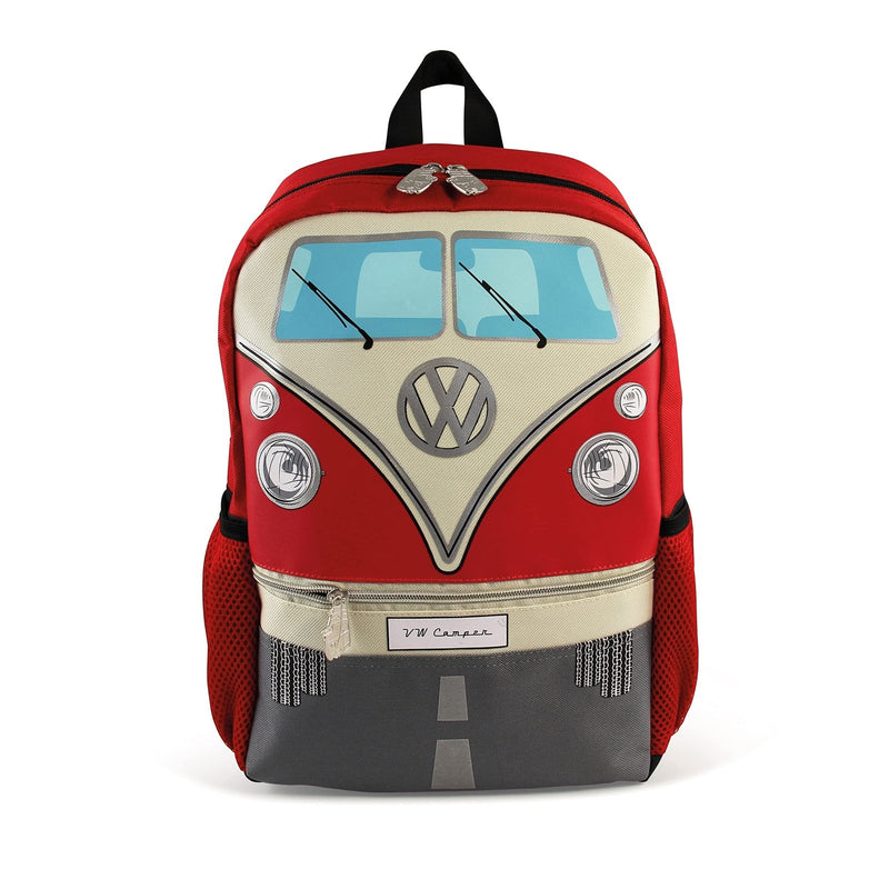 BRISA VW Collection - Volkswagen Hiking Laptop University Backpack in T1 Bus Campervan Design (15 L/4 gal/Small/Red)