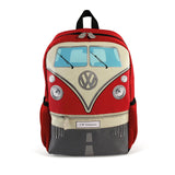 BRISA VW Collection - Volkswagen Hiking Laptop University Backpack in T1 Bus Campervan Design (15 L/4 gal/Small/Red)