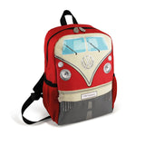 BRISA VW Collection - Volkswagen Hiking Laptop University Backpack in T1 Bus Campervan Design (15 L/4 gal/Small/Red)