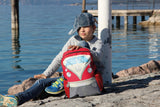 BRISA VW Collection - Volkswagen Hiking Laptop University Backpack in T1 Bus Campervan Design (15 L/4 gal/Small/Red)