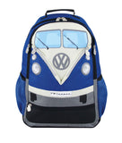 BRISA VW Collection - Volkswagen Hiking Laptop University Backpack in T1 Bus Campervan Design (30 L/7.9 gal/Large/Blue)