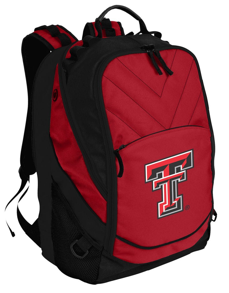 Broad Bay Texas Tech Backpack Official TTU Laptop Computer Bag (RED)