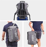 BRONZY Hiking Backpack 35L Roll Top Closure Waterproof Daypack,Outdoor Sport Boating,Camping,Fishing Backpack for Men Women (Grey)
