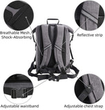 BRONZY Hiking Backpack 35L Roll Top Closure Waterproof Daypack,Outdoor Sport Boating,Camping,Fishing Backpack for Men Women (Grey)