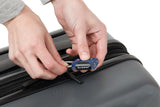 Brookstone Cable Lock - 2 Pack TSA - Approved 3 - Digit Keyless Luggage Travel Lock - Resettable Combination Wire Padlock, Blue