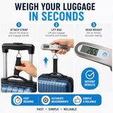 Brookstone Digital Luggage Scale, Compact Handheld, Portable