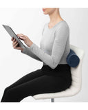 Brookstone Free Form Travel Pillow - Lightweight Flexible Memory Foam Travel Neck Pillow for Sleeping, Car, Airplane & Travel Support, Blue