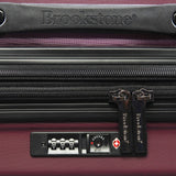 Brookstone Luggage Nelson Spinner Suitcase, Plum, Carry - On